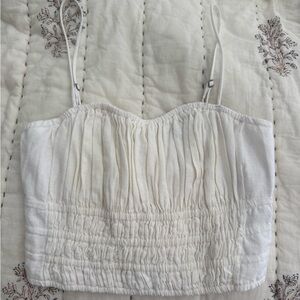 Abercrombie & Fitch White Crop Top